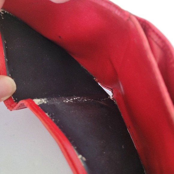 Louis Vuitton Vintage 1995 Epi Leather Wallet Red Medium Trifold Elise Retro - Picture 5 of 15